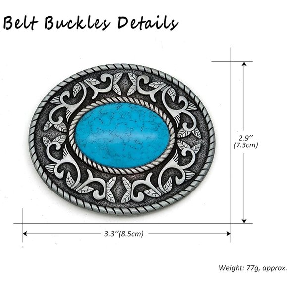 Cowboy Rodeo Running Horse Antique Floral Engraved Rope Edge Design Belt Buckle - Picture 6 of 7